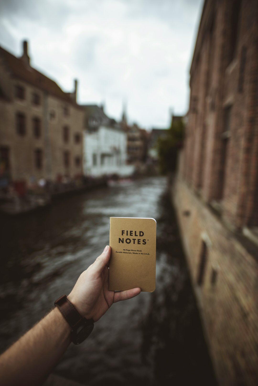 Portrait of a Belgian field researcher and journalist holding a notebook